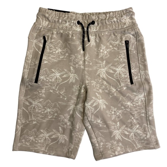 Big Boys (Sz 8) Active Jogger Shorts, Tropical Palm, Cotton / Poly / Spandex - Picture 1 of 5